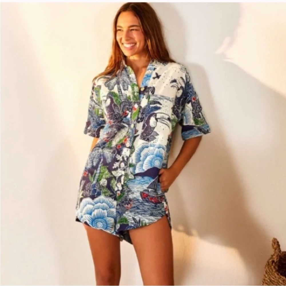 Farm rio graphic rio romper - NWT xs